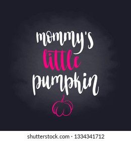 Pregnancy handwritten calligraphy vector phrase. Maternity quote lettering for design t-shirt, greeting cards, stickers, gifts and banners on black chalkboard background.