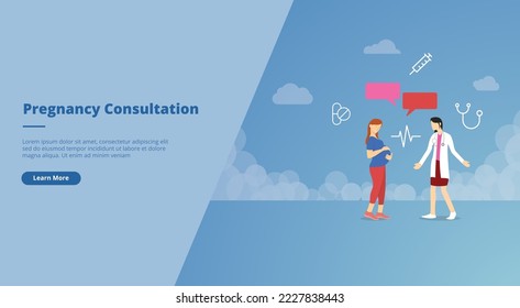 pregnancy health consultation concept for website landing homepage template banner or slide presentation cover