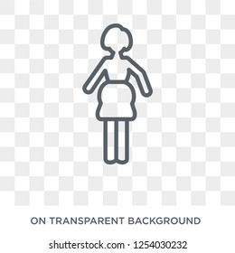 Pregnancy with Hearts icon. Trendy flat vector Pregnancy with Hearts icon on transparent background from Ladies collection. High quality filled Pregnancy with Hearts symbol use for web and mobile
