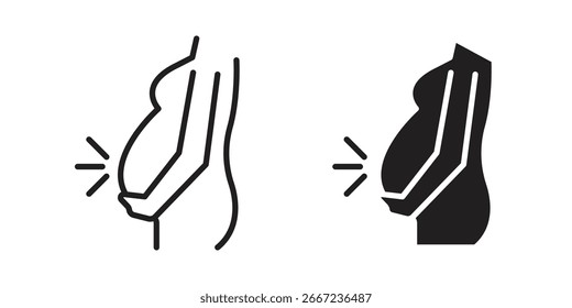 Elementos de ícone de gravidez. ícones gráficos de rabiscar.