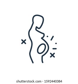 Pregnancy icon. Isolated pregnant woman and pregnancy icon line style. Premium quality vector symbol drawing concept for your logo web mobile app UI design.