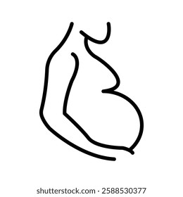 Pregnancy icon logo sign set vector outline