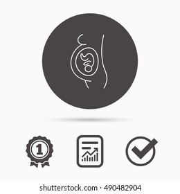 Pregnancy icon. Medical genecology sign.