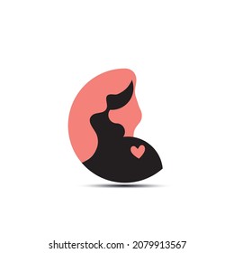 Pregnancy icon. Motherhood. Vector illustration isolated on white background