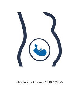 Pregnancy Icon, Obstetrics Icon, Fetus Icon