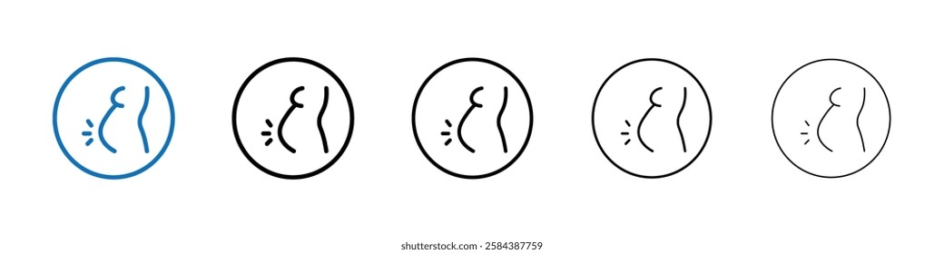 Pregnancy icon Outline vector logo for web ui
