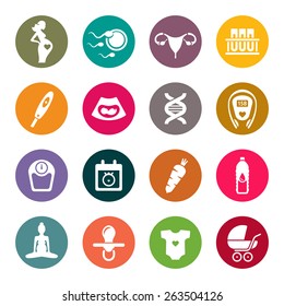 Pregnancy icon set