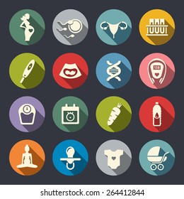Pregnancy icon set
