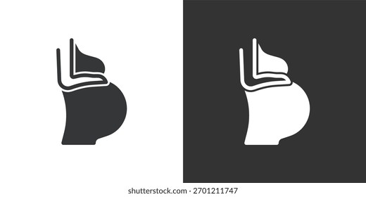 Icono de embarazo. Icono de la serie de glifos sólidos