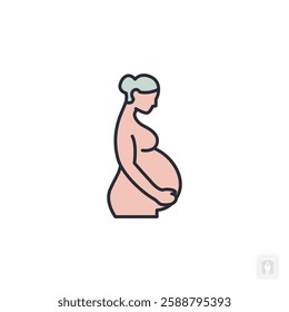 Pregnancy icon. Pregnancy Symbol sign for mobile concept and web design. Vector icon, Logo illustration, Vector graphics