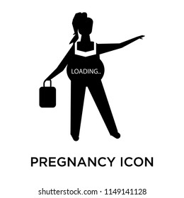 Pregnancy icon vector isolated on white background for your web and mobile app design, Pregnancy logo concept