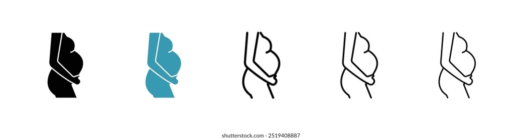 Conjunto de iconos de Vector de icono de embarazo. EPS 10