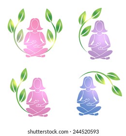 Pregnancy icons set.