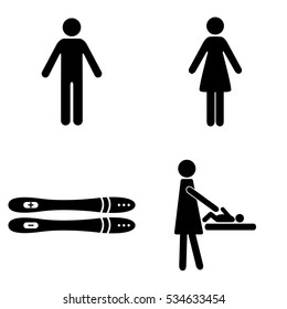 Pregnancy icons vector set