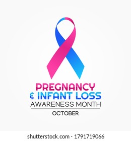 Pregnancy and Infant Loss  Awareness Month Vector Illustration