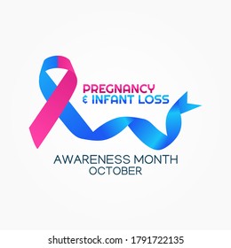 Pregnancy and Infant Loss  Awareness Month Vector Illustration