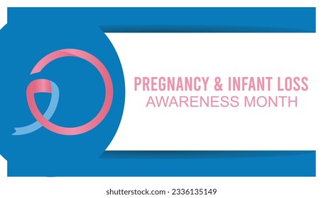 Pregnancy and infant loss awareness month (SIDS) is observed every year in October. banner, poster, card, background design.