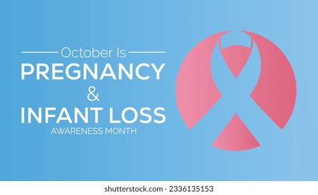 Pregnancy and infant loss awareness month (SIDS) is observed every year in October. banner, poster, card, background design.