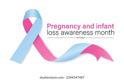 Pregnancy and infant loss awareness month (SIDS) is observed every year in October. banner, poster, design.