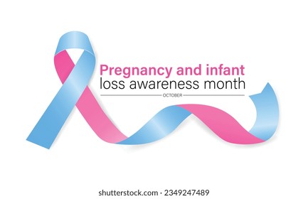 Pregnancy and infant loss awareness month (SIDS) is observed every year in October. banner, poster, design.