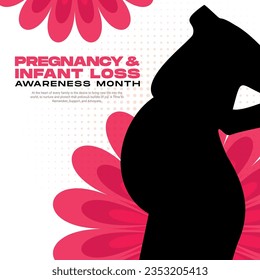 Pregnancy and Infant Loss Awareness Month Social Media Post Banner for Pregnant Women