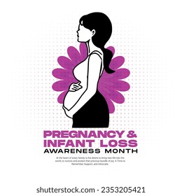 Pregnancy and Infant Loss Awareness Month Social Media Post Banner for Pregnant Women