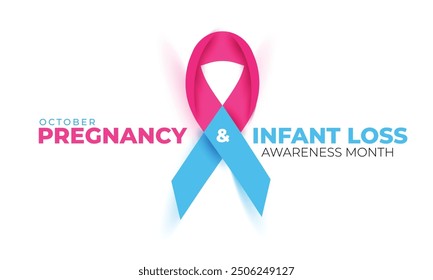 Pregnancy and Infant Loss Awareness Month. background, banner, card, poster, template. Vector illustration.