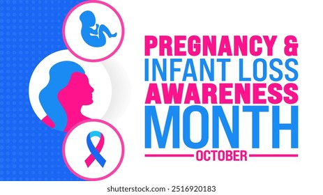 Pregnancy and Infant Loss Awareness Month background or banner design template is observed every year in October. Holiday concept. Template for card, poster, placard, template. eps 10