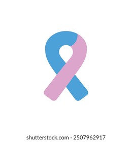 Pregnancy and infant loss awareness ribbon, vector design