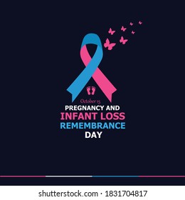 Pregnancy and Infant Loss Remembrance Day. 15th October. Poster. Baby Loss Awareness Day. Vector illustration.