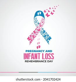 Pregnancy and Infant Loss Remembrance Day. 15th October. Poster. Baby Loss Awareness Day. Vector illustration.