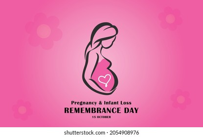 Pregnancy and Infant Loss Remembrance Day, 15th October, Vector illustration design