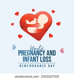 Pregnancy and Infant Loss Remembrance Day  vector design template good for celebration usage. Pregnancy and Infant Loss Remembrance Day  design. flat design. eps 10.