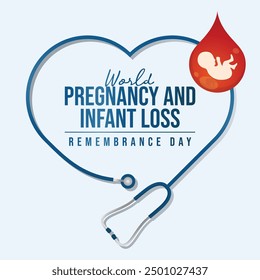 Pregnancy and Infant Loss Remembrance Day  vector design template good for celebration usage. Pregnancy and Infant Loss Remembrance Day  design. flat design. eps 10.