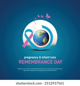 pregnancy and infant loss remembrance day. pregnancy and infant loss remembrance day creative poster, banner, social media post, postcard, background, template design.