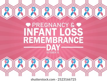 Pregnancy and Infant Loss Remembrance Day wallpaper with shapes and typography, banner, card, poster, template. Pregnancy and Infant Loss Remembrance Day, background