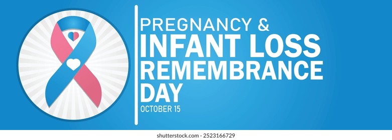 Pregnancy and Infant Loss Remembrance Day. October 15.  Suitable for greeting card, poster and banner. Vector illustration