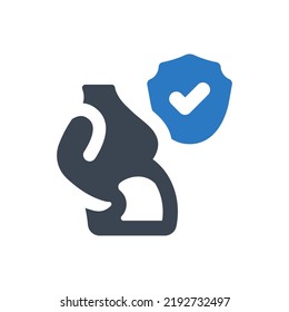 Icono de seguro de embarazo (ilustración simple del vector)