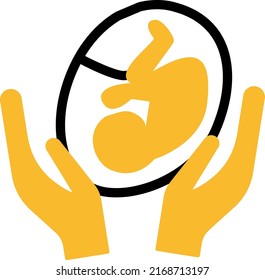 Pregnancy insurance, illustration, vector on a white background.