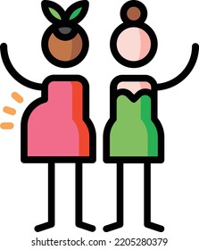 pregnancy isolated design element stock illustration. Vector on a white background