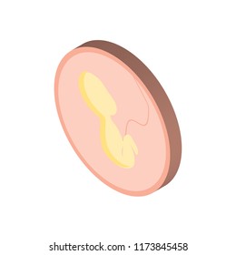 Pregnancy isometric left top view 3D icon