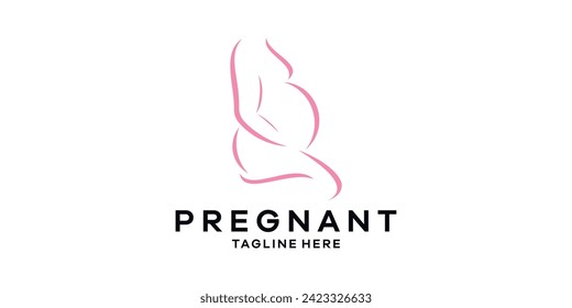pregnancy logo design, pregnancy health, logo design template, symbol idea.