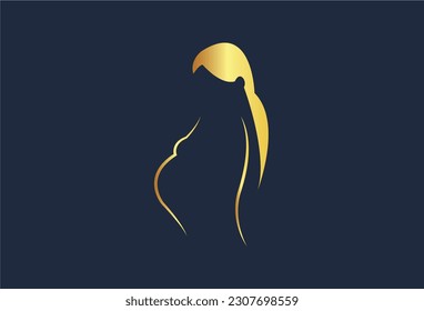 a pregnancy logo design. The design template incorporates elements related to pregnancy, representing the concept of a pregnant idea or inspiration. The logo design serves as a source of inspiration 