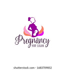 Pregnancy Logo Design Vector Template