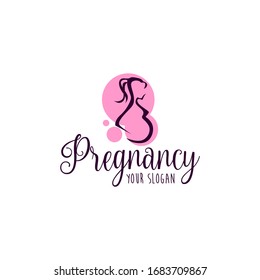 Pregnancy Logo Design Vector Template