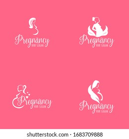 Pregnancy Logo Design Vector Template