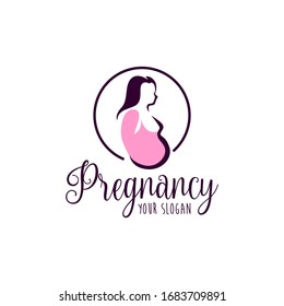 Maternity Logo Design Template Pregnancy Mother Stock Vector (Royalty ...