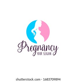 Pregnancy Logo Design Vector Template