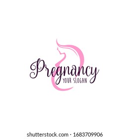 Pregnancy Logo Design Vector Template