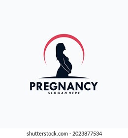Pregnancy Logo Design Vector Template